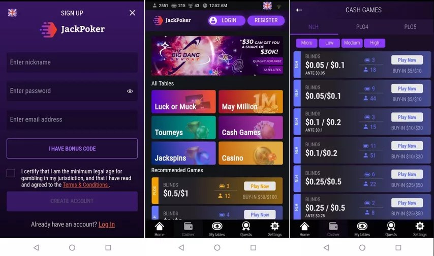 Игровой стол JackPoker с фирменным малиново-фиолетовым оформлением
