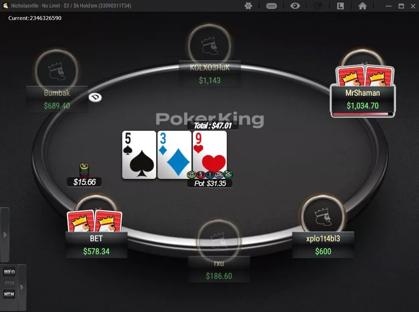 Игровой стол PokerKing с фирменной короной WPN в центре