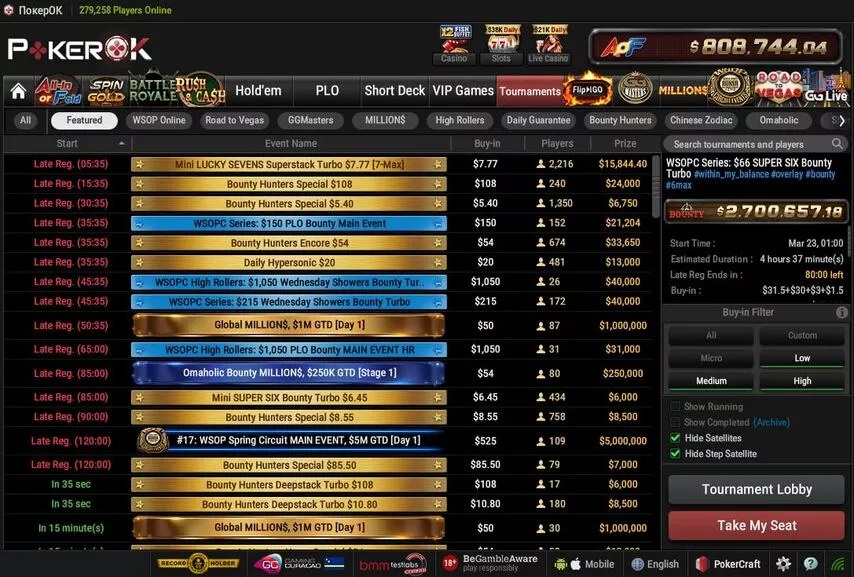 Турнирное лобби: GGMasters, Bounty Hunters и серия Global MILLION$