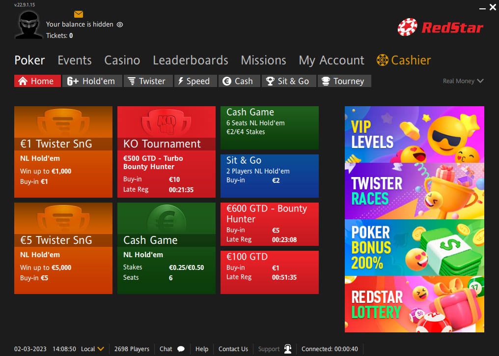 Современное лобби RedStar — отдельный софт, унаследованный с MicroGaming