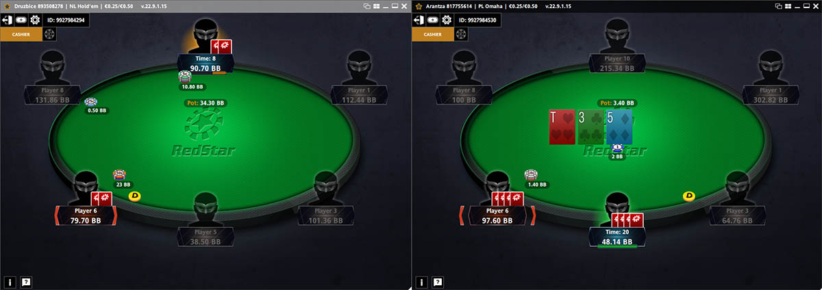 За столом ники соперников скрыты до первой раздачи — это уравнивает шансы