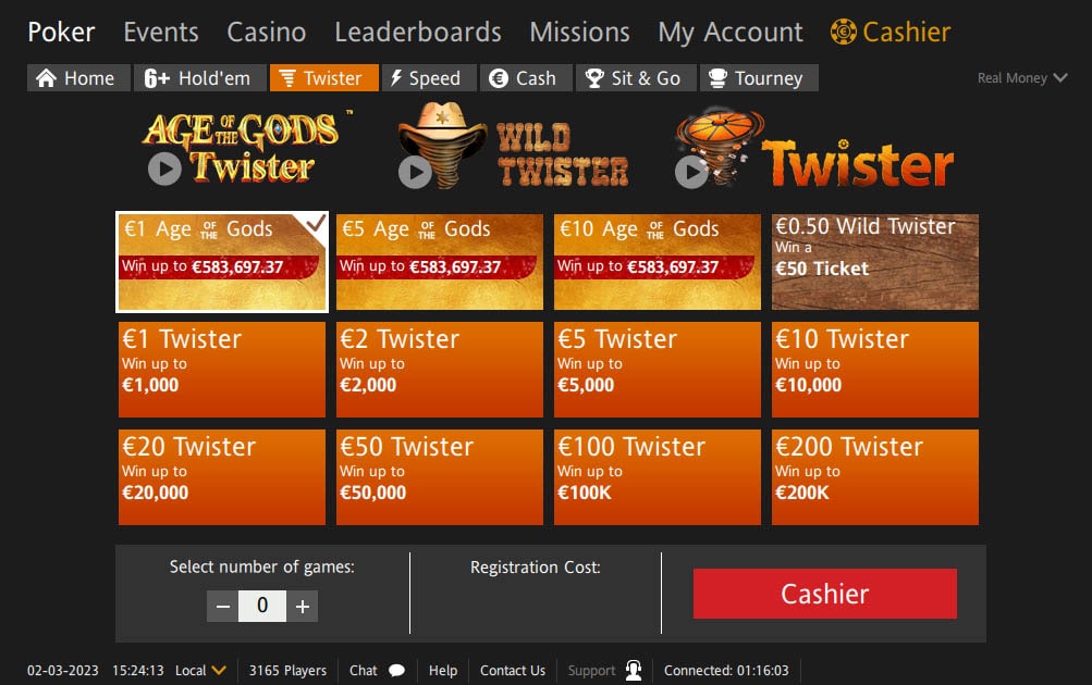 Twister Spin & Go: классические, Wild и Age of the Gods с увеличенным джекпотом